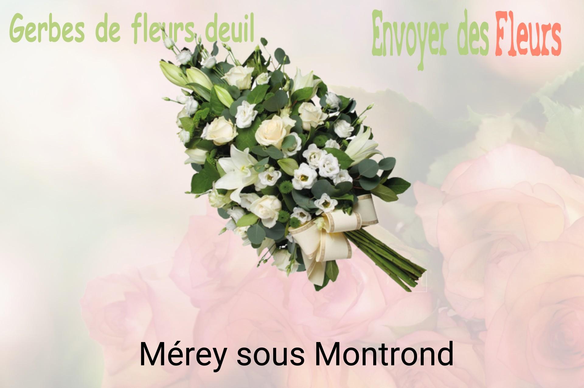 Gerbe de fleurs de deuil livrée à Mérey-sous-Montrond